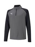 PUMA Sportska sweater majica 'Liga'  siva / crna / bijela