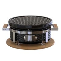 Prenosný japonský gril Hibachi 13", priemer roštu 28 cm, čierny