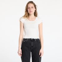 T-shirt Tommy Jeans Slim Scallop Rib Tee White M