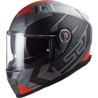 Moto přilba LS2 FF811 Vector II Splitter Matt Titanium Red XL (61-62)