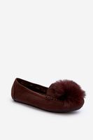 Women's loafers with brown Novas fur