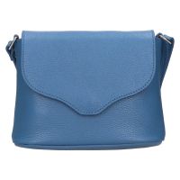 Női bőr crossbody kézitáska Italia Alice - mélykék