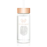 Crystallove Amethyst Straw Water Bottle скляна пляшка для води з трубочкою Clear 400 мл
