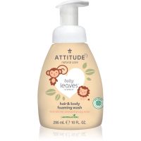 Attitude Baby Leaves Pear Nectar pena za umivanje 2 v 1 za otroke 295 ml