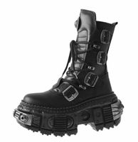 NEW ROCK- Stiefel - TANK CASCO NEGRO - POWER ACERO 45
