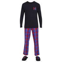 Férfi pizsama Tommy Hilfiger többszínű papuccsal, ajándékdobozban (UM0UM02989 0G5) L