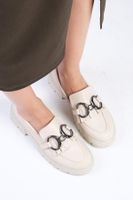 Mio Gusto Suzi Women's Beige Color Thick-soled Loafers