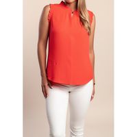 Plus Size Bluza S Volanima, Crvena