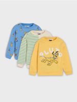 Sinsay - Bluzy 3 pack Myszka Miki - kremowy