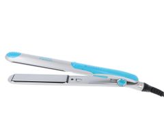 Profesionálna žehlička na vlasy Eurostil Professional Platinium Ceramic Tourmaline Straightener - strieborná/modrá (06145) + darček zadarmo