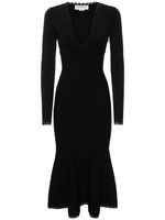 V-neck Viscose Blend Midi Dress