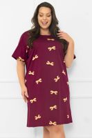 Noční košile Italian Fashion Kwadro - bavlna Bordó 2XL
