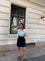 Black Denim Skirt Noisy May Peri - Women
