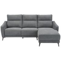 MID.YOU ROHOVÁ SEDAČKA, textil, šedá