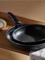 Sinsay - Patelnie z odczepianą rączka 2 pack - czarny
