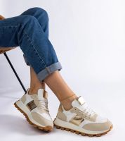 D/CEO Beżowe sneakersy z widocznym protektorem Restia