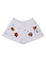 Cotton Sweat Shorts W/sequins