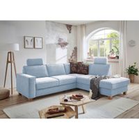 Sit & More ROHOVÁ SEDAČKA, textil, svetlomodrá