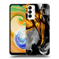 Silikónový čierny obal pre Samsung Galaxy A04s A047F - Black Gold