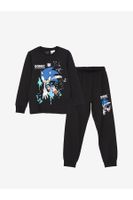 LC Waikiki Lcwk Crew Neck Sonic Printed Long Sleeve Oversized Pajama Set