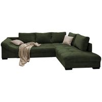 P & B ROHOVÁ SEDAČKA, textil, tmavozelená