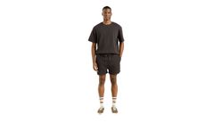 Dedicated Shorts Essingen Waffle Phantom Black Pánske - Šortky Dedicated - Čierna - 22740-M - Size: M