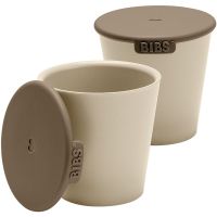 BIBS Cup Set κύπελλο με καπάκι Vanilla 2 τμχ