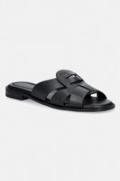Tommy Hilfiger šľapky dámske kožené COIN LEATHER SANDAL