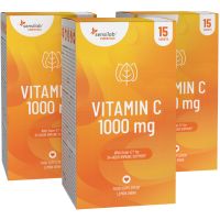 3x Vitamin C 1000 mg Getränke hochdosiert. 300% besseren Bioverfügbarkeit dank Ester-C  Schonend für den Magen. 45 Beutel | Essentials Sensilab