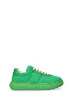 Leather & Cotton Lace-up Sneakers