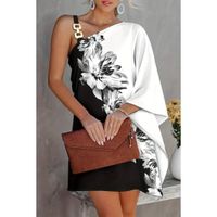 Elegantna Mini Haljina, Crno/Bijela