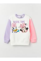 LC Waikiki Girls' Crew Neck Disney Printed Long Sleeve Sweatshirt