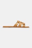 Coach papuci cu vârf deschis pentru femei, din piele Lena Leather Slide Sandal