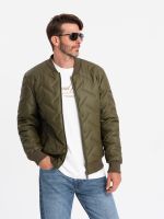 Ombre Men's embossed bomber jacket - olive