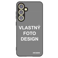 Silikónový čierny obal pre Samsung Galaxy S24 FE S721B - Vlastný fotka/motiv