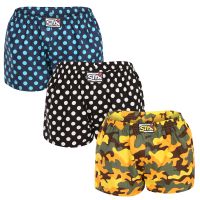 3PACK női bő szárú boxeralsó Styx art klasszikus gumipánt többszínű (3K15901) S