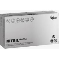 Espeon Nitril Sparkle Pearlescent Silver púdermentes nitrilkesztyű méret S 2x50 db