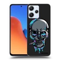 Silikónový čierny obal pre Xiaomi Redmi 12 5G - EARTH - Lebka 3.0