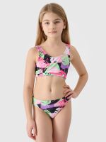 Girls' three-piece swimsuit 4F - multicolored