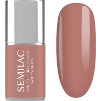 Semilac One Step 3in1 Glossy lac de unghii sub forma de gel culoare 235 Peach Beige 7 ml