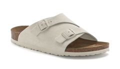Birkenstock Zürich Suede Leather Narrow Fit Unisex - Sandály Birkenstock - Sivá - 1025008-7.5 - Size: 7.5
