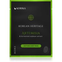 KORIKA Korean Heritage Artemisia & Fermented Soybean Extract Soothing Sheet Mask upokojujúca plátienková maska 25 g