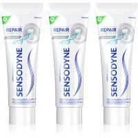 Sensodyne Repair & Protect Whitening bleichende Zahnpasta für empfindliche Zähne 3x75 ml