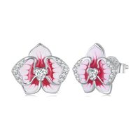 Olivie Strieborné náušnice ORCHIDEJ 7746