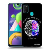 Silikónový čierny obal pre Samsung Galaxy M21 M215F - Brain - White
