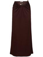 Spiral Crystal Compact Tech Long Skirt