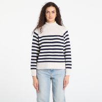 Πουλόβερ Tommy Hilfiger Cotton Blend Mock-Neckk Ls Sweater Htr Oatmilk/ Dark Navy Eng Stp L