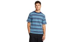Dedicated Short Sleeve Knitted T-shirt Husum Denim Blue Pánske - Tričká Dedicated - Modrá - 18539-M - Size: M