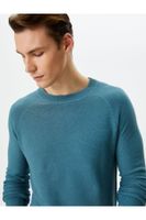 Koton Knitwear Sweater Basic Crew Neck Raglan Sleeve Cotton