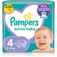 Pampers Active Baby Size 4 одноразові підгузки 9-14 kg 76 кс